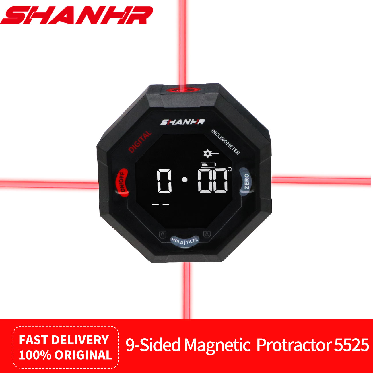 Industrial Laser Alignment - SHANHR Octagon Digital Angle Finder with