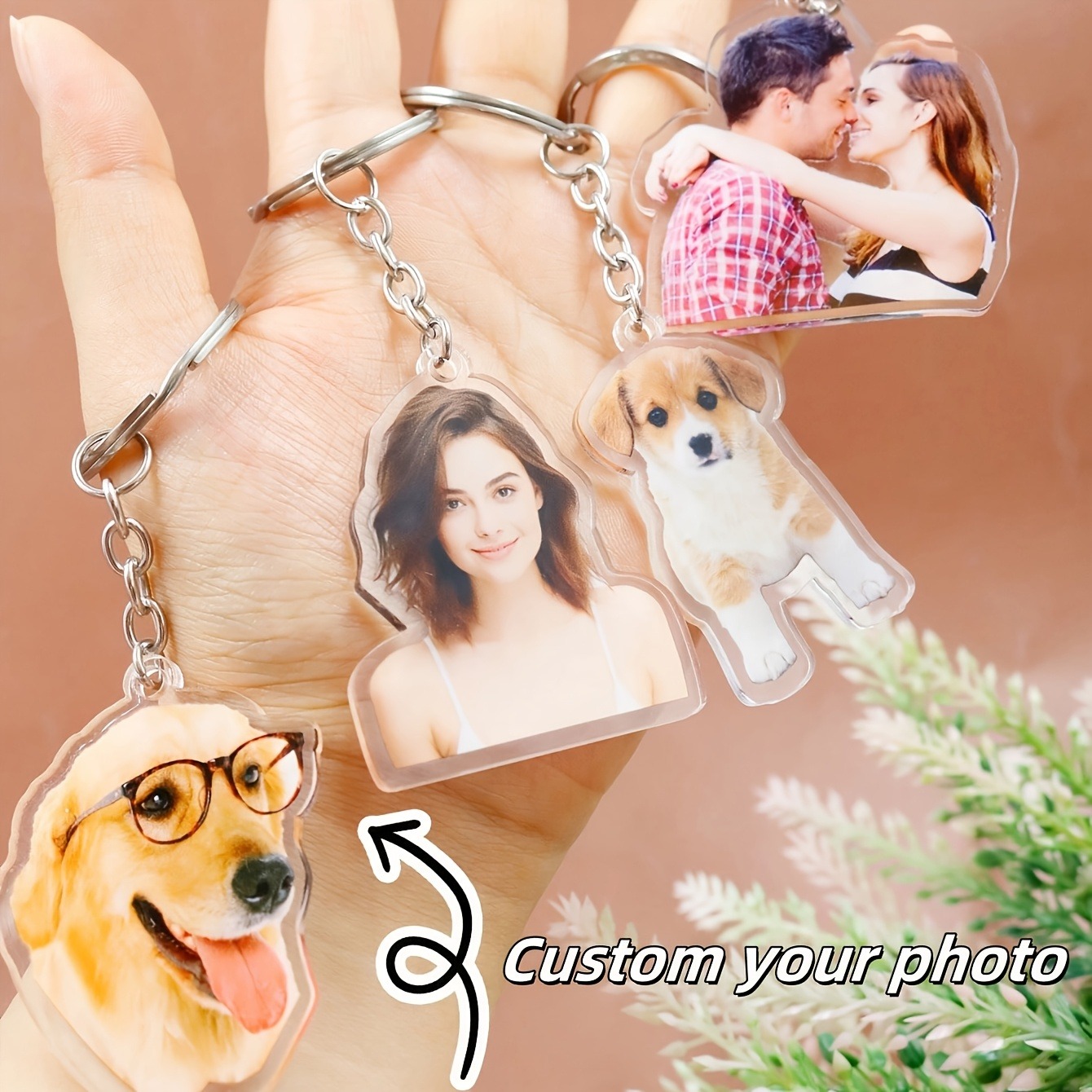 Industrial Laser Marker - 1 Custom Photo Acrylic Keychain -