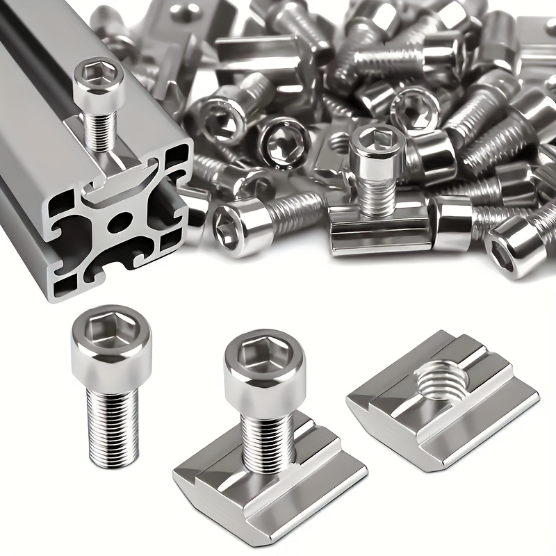 25 Sets Steel Set M8 T-Slot Nu - Aluminum T-Slot Profile 评论和价格