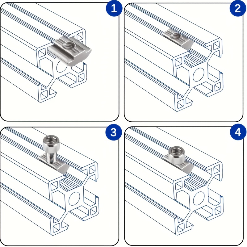 25 Sets Steel Set M8 T-Slot Nu - Aluminum T-Slot Profile 评论和价格