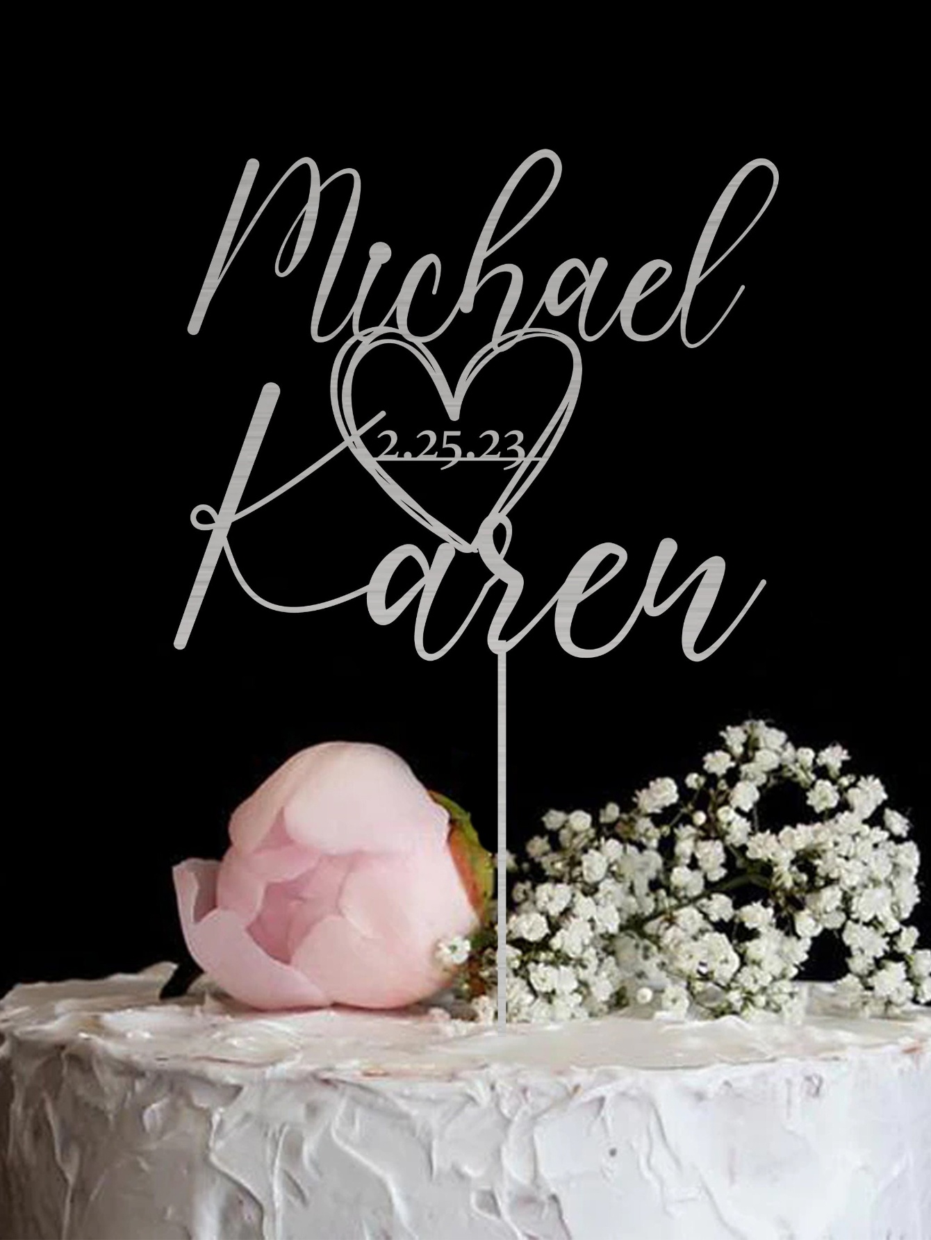 Custom Cake Topper - 1PC Perso - Industrial Laser Marker 评论和价格