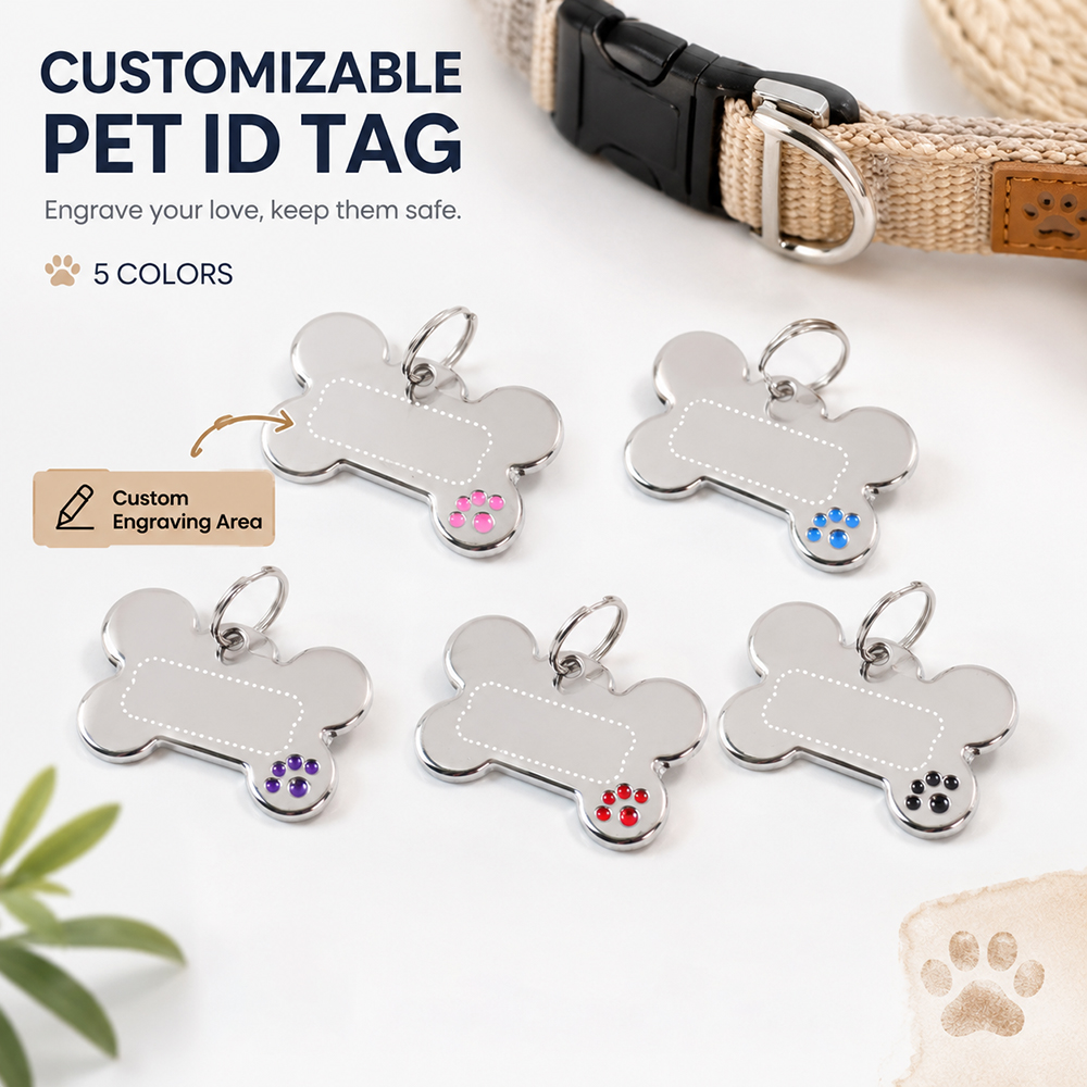 Custom Text Dog Tag Bone Shape - Industrial Laser Marker 评论和价格