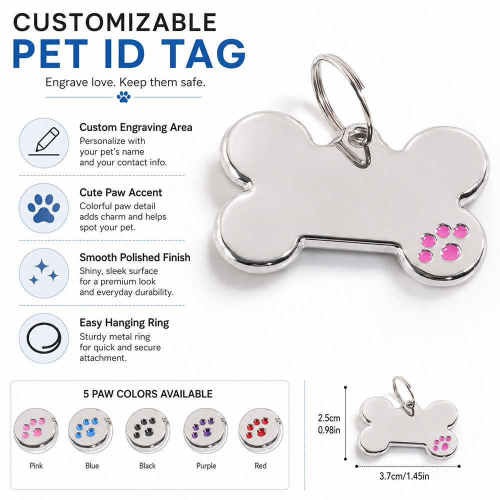 Custom Text Dog Tag Bone Shape - Industrial Laser Marker 评论和价格
