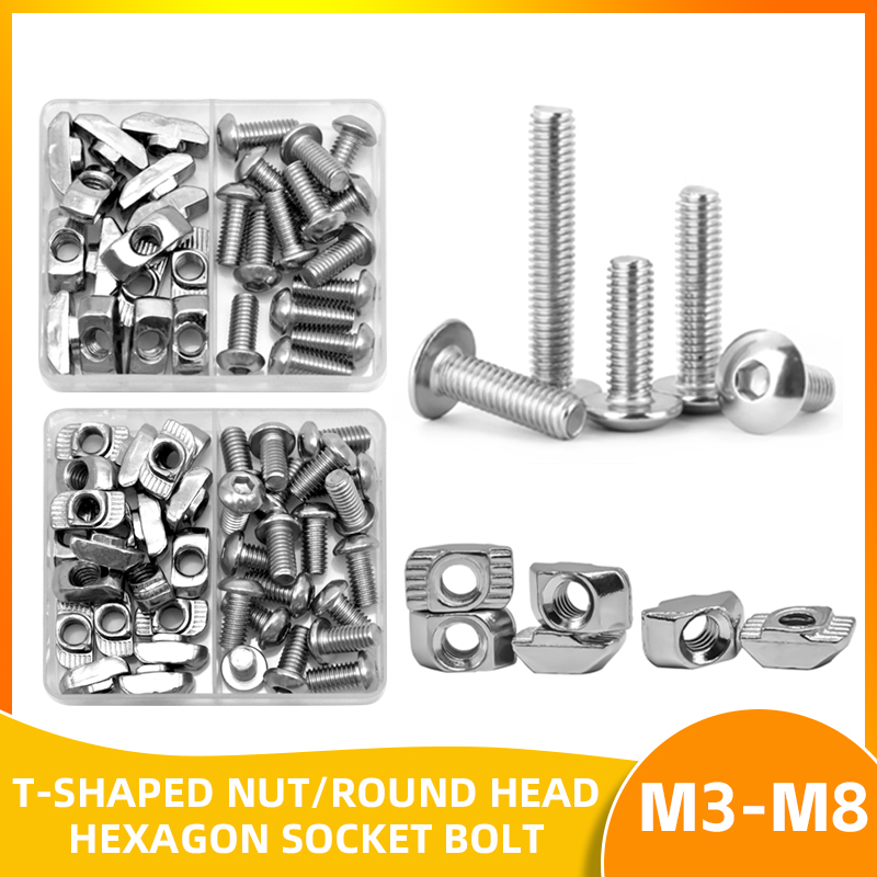 T-Nuts Screws Kit T Track Nut  - Aluminum T-Slot Profile 评论和价格