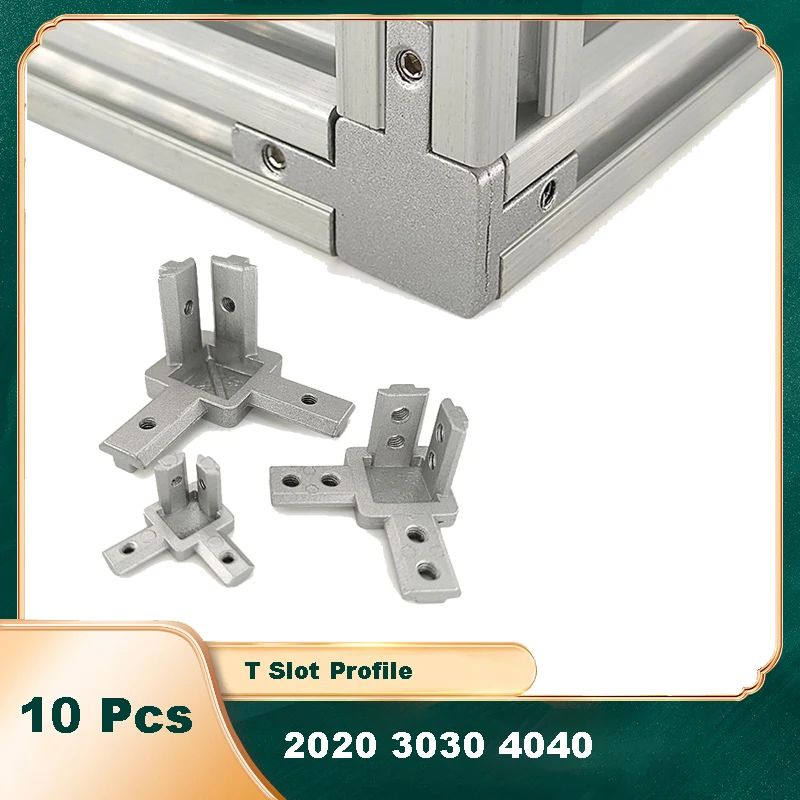 10 Pcs 3 Way Corner Bracket Co - Aluminum T-Slot Profile 评论和价格