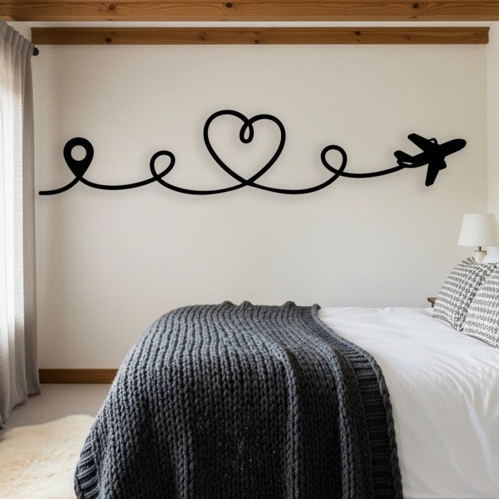 Flat Travel Metal Wall Art, La - Industrial Laser Cutter 评论和价格