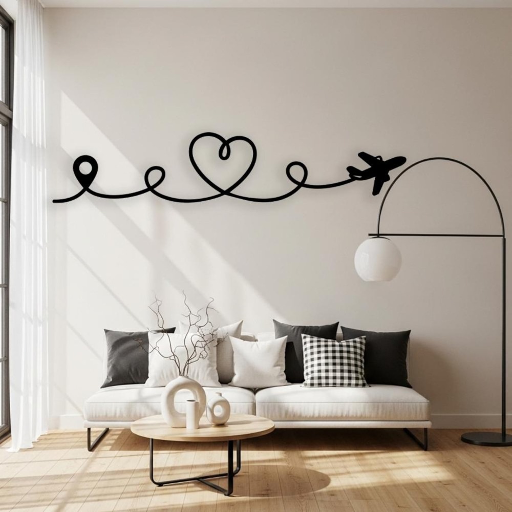 Flat Travel Metal Wall Art, La - Industrial Laser Cutter 评论和价格