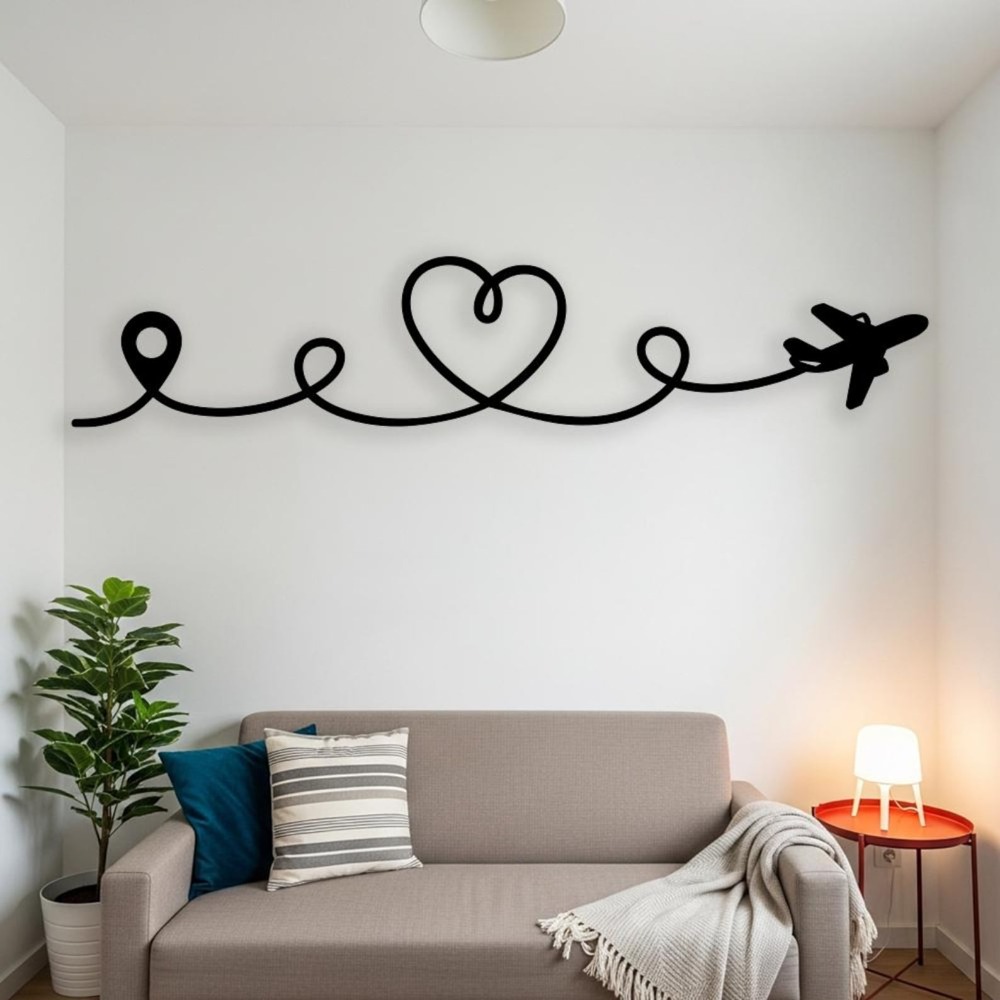 Flat Travel Metal Wall Art, La - Industrial Laser Cutter 评论和价格