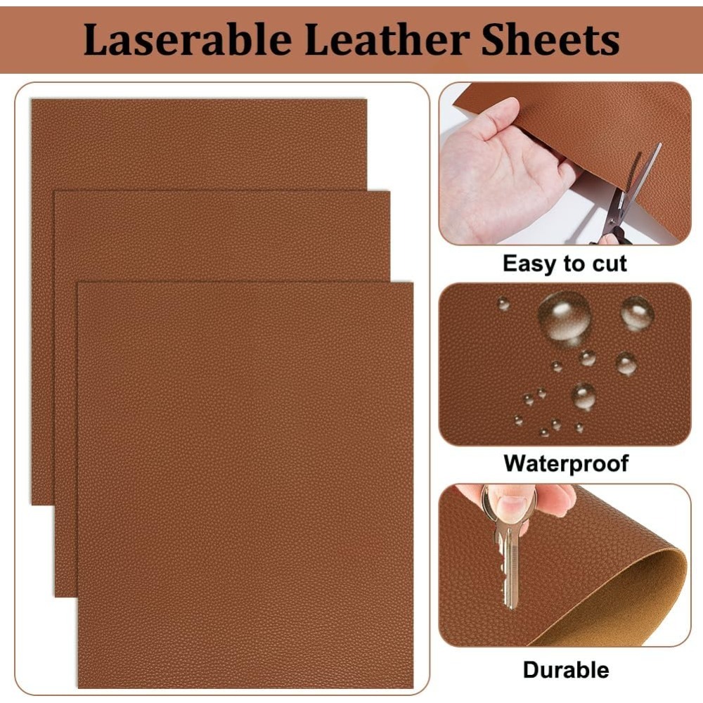 5 Pcs Laserable Leather Sheets - Industrial Laser Marker 评论和价格