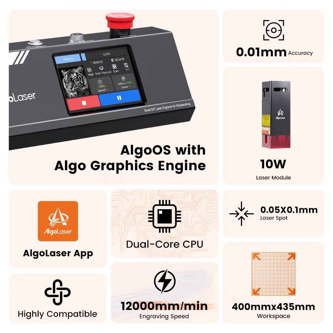 Algolaser DIY Table 40*43cm CN - Industrial Laser Metal Cutting Machine 评论和价格