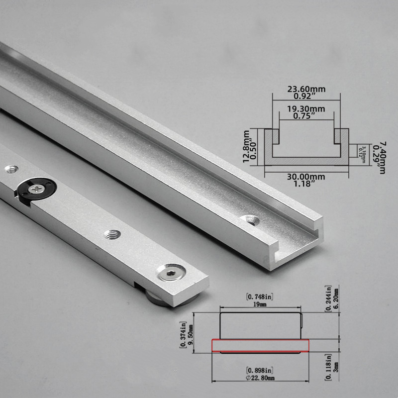 2Pcs T‑Track & Miter Track Jig - Aluminum T-Slot Profile 评论和价格