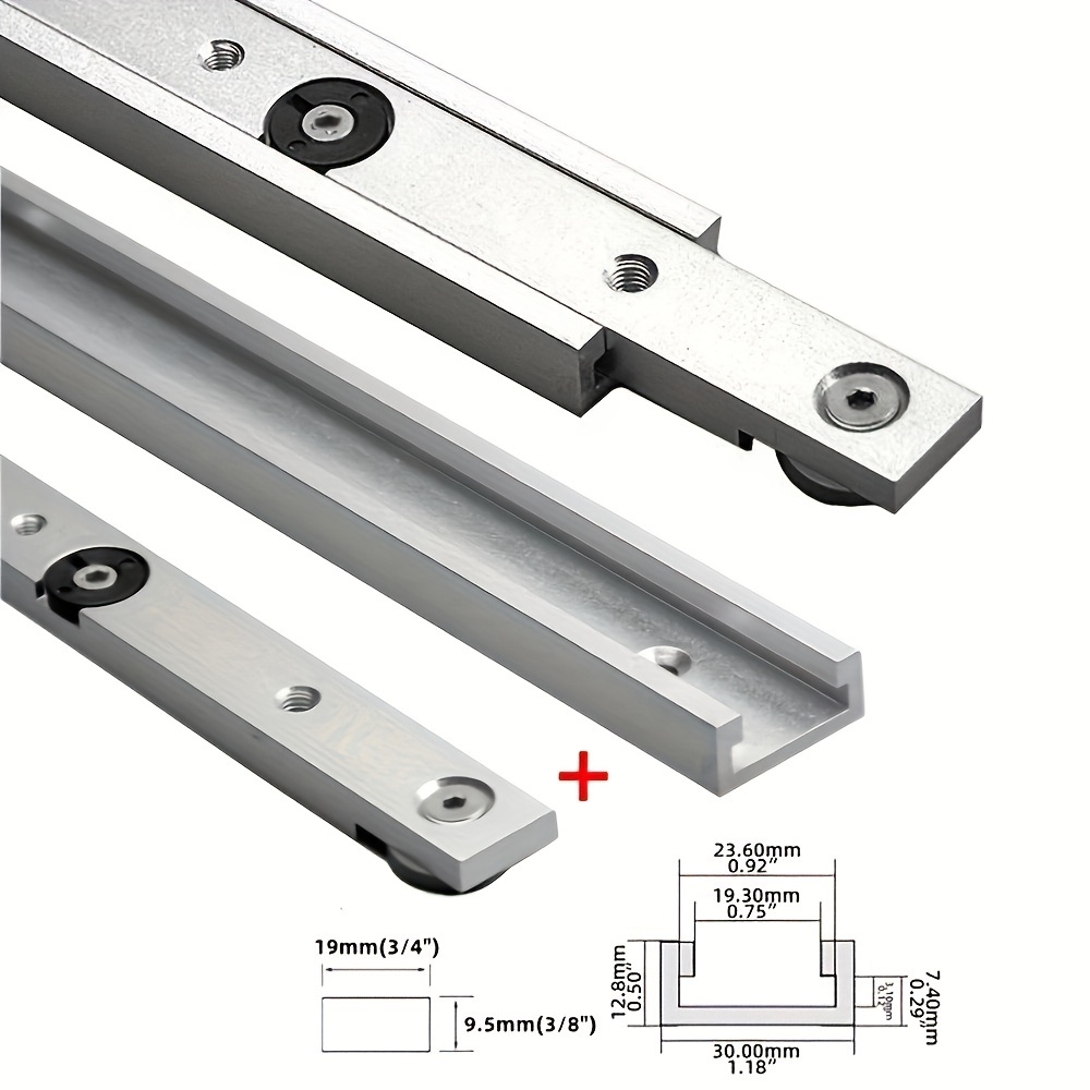 2Pcs T‑Track & Miter Track Jig - Aluminum T-Slot Profile 评论和价格