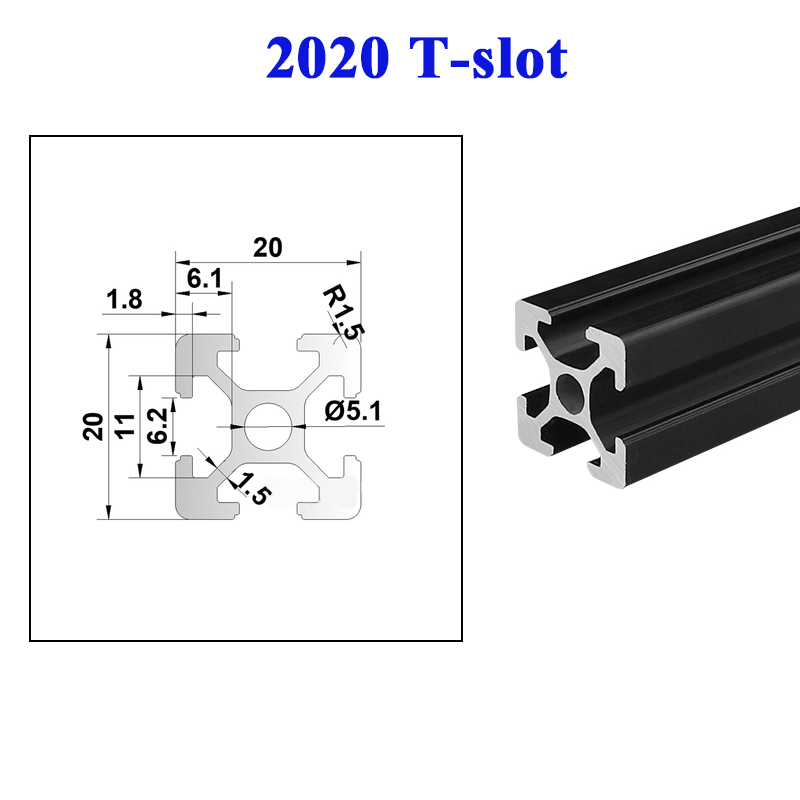 4pcs 2020 T-Slot Aluminum Extr - Aluminum T-Slot Profile 评论和价格