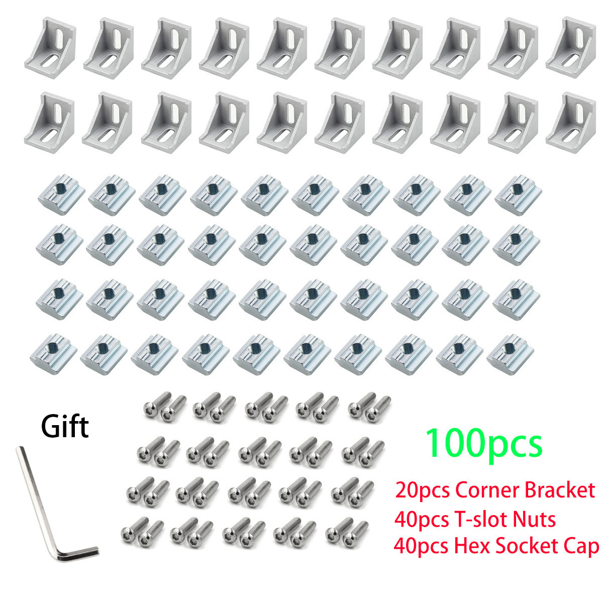 100pcs 2020 Aluminum Profile C - Aluminum T-Slot Profile 评论和价格
