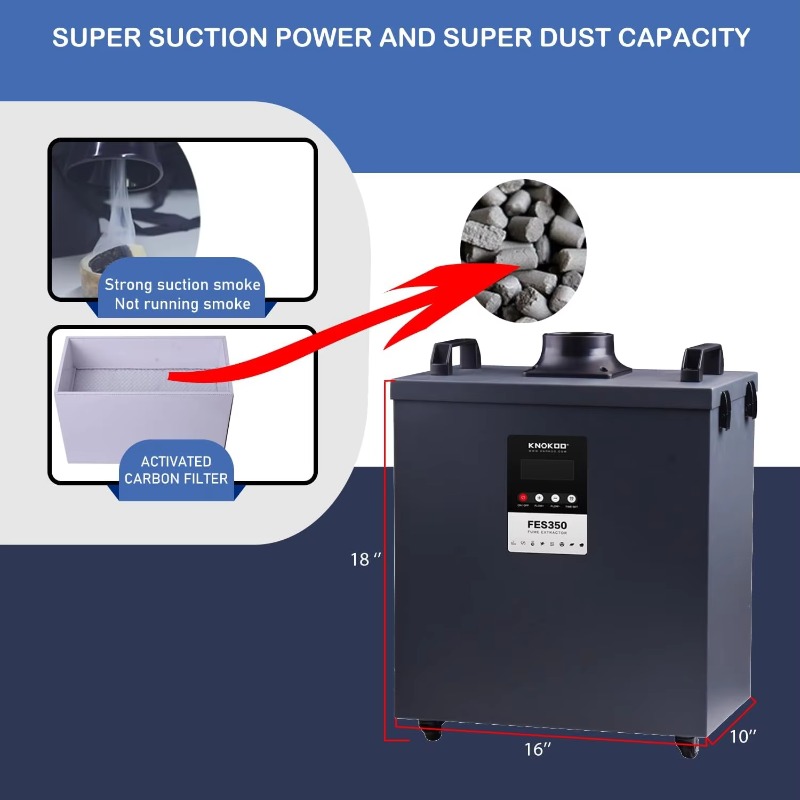 KNOKOO 350W Industrial Fume Ex - Industrial Print & Laser Inc 评论和价格